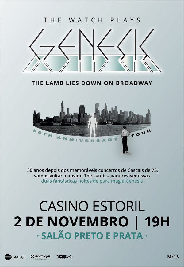 Noite de homenagem aos Genesis no Casino Estoril  com “The Lamb Lies Down on Broadway”