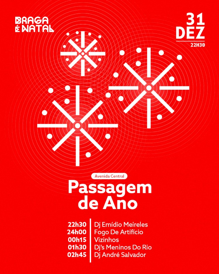 Braga entra em 2026 com uma grande festa ao ar livre, no centro da cidade