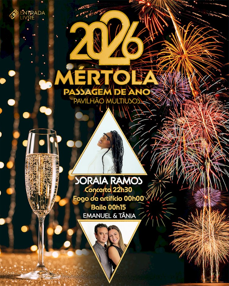 Mértola celebra uma vez mais a chegada de 2026 com música, festa e fogo de artifício