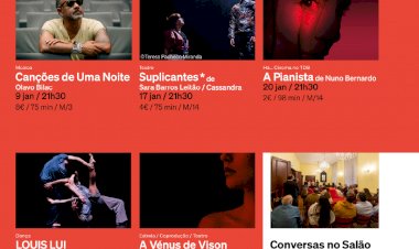 Teatro Diogo Bernardes – programação de Janeiro de 2026