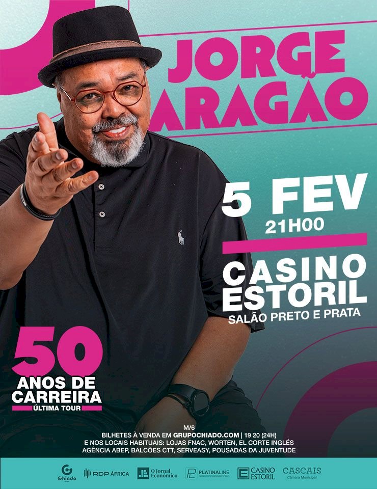 Jorge Aragão celebra 50 anos de carreira no Salão Preto e Prata do Casino Estoril